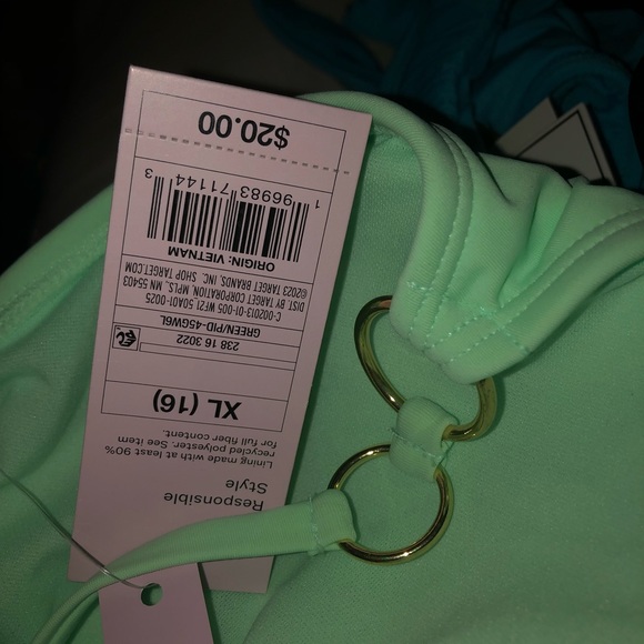 Wild fable bikini top bright green Xl tags on - Picture 2 of 5